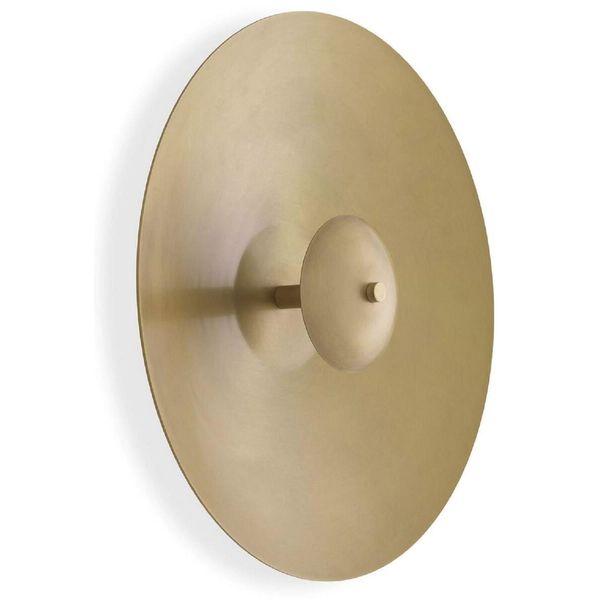 Casa Padrino Lampada Da Parete A Led Color Ottone Antico Ø 37,5 Cm - Lampada Da Parete Rotonda In Metallo - Lampada Da Parete Per Hotel E Ristoranti - Collezione-image