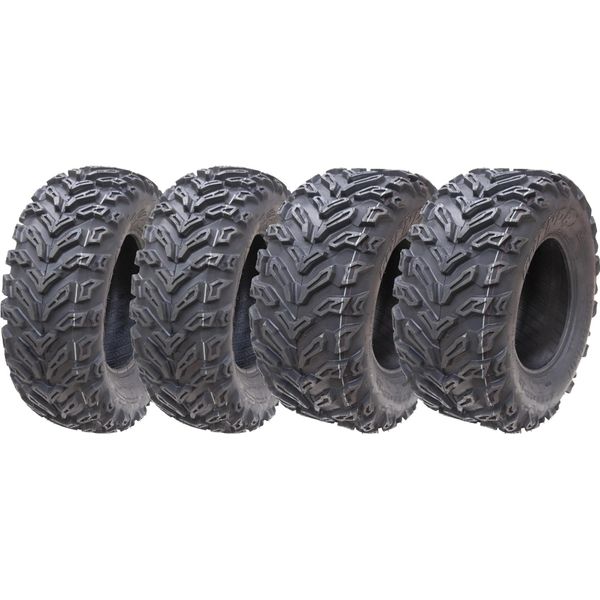 25X10.00-12 & 25X8.00-12 Pneumatici Quad Atv 6Ply Wanda E-Marked Legal (Set Di 2 &2)-image