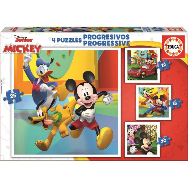 Educa Puzzle Topolino E Amici 4In1 (12,16,20,25 Pezzi)-image