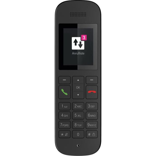 Deutsche Telekom Sinus A12, Telefono Analogico/Dect, Cornetta Wireless, Vivavoce, 100 Voci, Nero-image