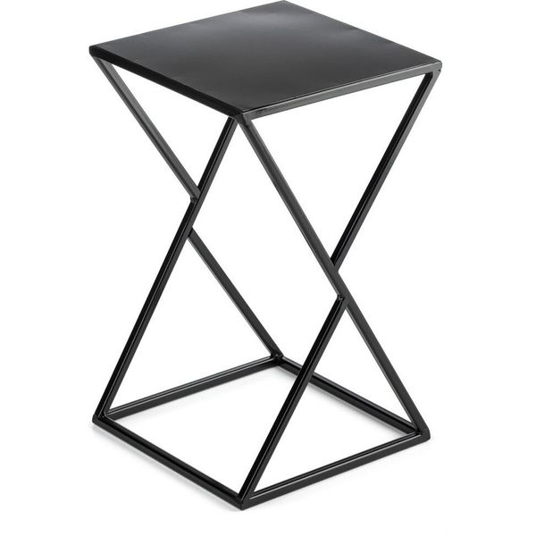 Howhomely Sgabello Per Fiori In Metallo Nero 40 Cm - Portafiori, Colonna Per Fiori Moderna-image