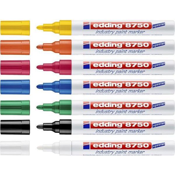 Edding - Pennarello Indelebile 8750 Industria 2-4 Mm Bianco | 10 Pezzi-image