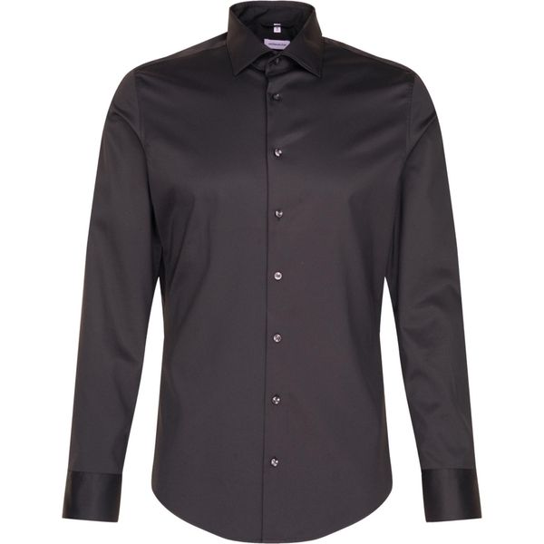 Seidensticker Business Camicia Uomo Manica Lunga New Kent Slim-Fit Nero 41-image