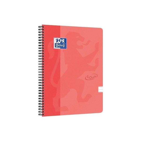 Quaderno A Spirale Oxford Nordic Touch A4+, A Righe, 70 Fogli, Arancio Salmone-image