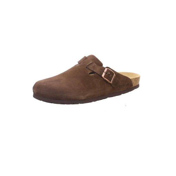Rohde Uomo Pantofola Casa Scarpa Zoccolo In Pelle Grado 6694, Dimensioni:45 Eu, Colore:Marrone-image