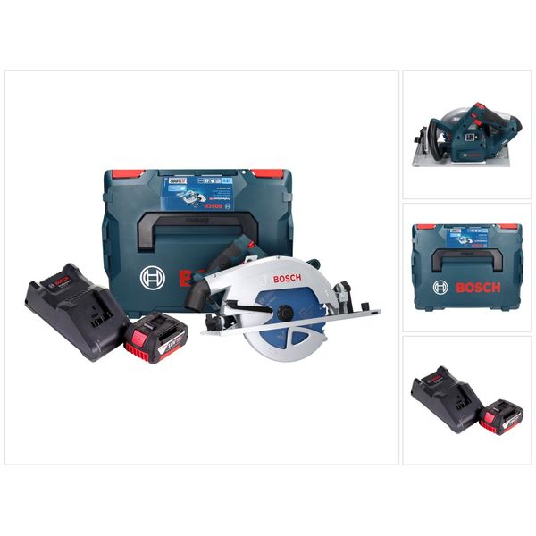 Bosch Gks 18V-68 Gc Sega Circolare Professionale A Batteria 18 V 190 Mm Biturbo Brushless + 1X Batteria Ricaricabile 4,0 Ah + Caricatore + L-BOXX-image