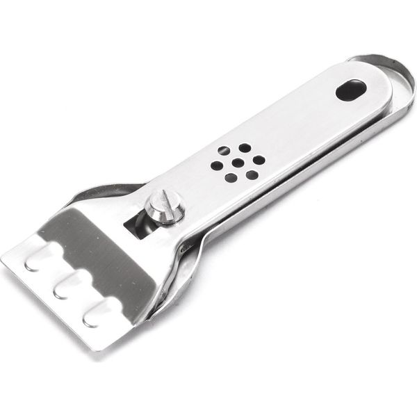 Raschietto Per Piano Cottura Raschietto In Acciaio Inox Per Piani Di Cottura In Vetroceramica Pulitore Argento-image