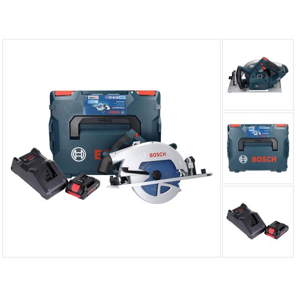 Bosch Gks 18V-68 Gc Sega Circolare Professionale A Batteria 18 V 190 Mm Biturbo Brushless + 1X Batteria Ricaricabile Procore 4,0 Ah + Caricabatterie + L-BOXX-image