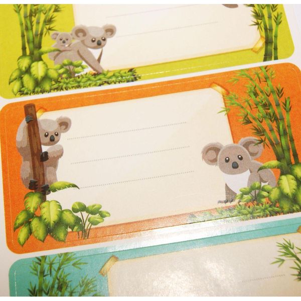 12 Etichette Per La Scuola - Rettangolo - Koala-image