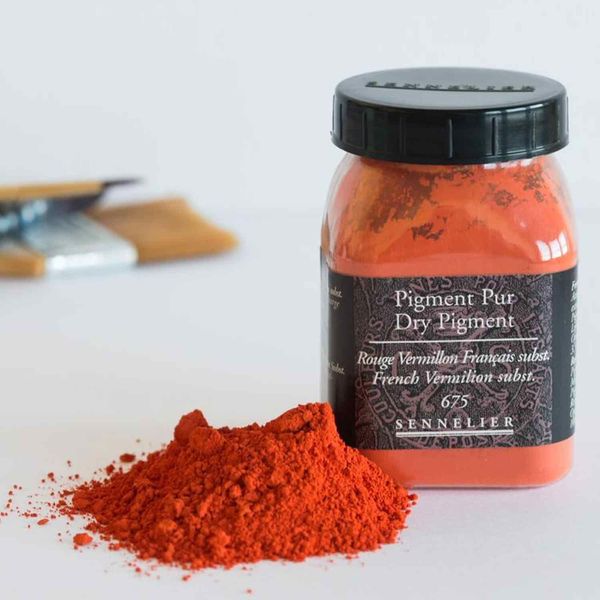 Pigmento Per Pittura - Barattolo Da 100 G - Sostituto Del Vermiglione Francese-image