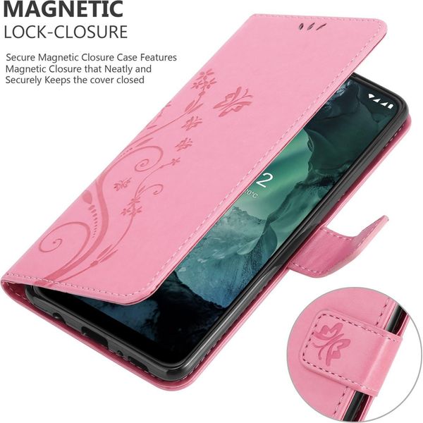 Cadorabo Cover Per Nokia G11 / G21 Cover Protettiva In Rosa Cover Protettiva Cover Telefono Cellulare Cover Fiori Custodia Fiore-image