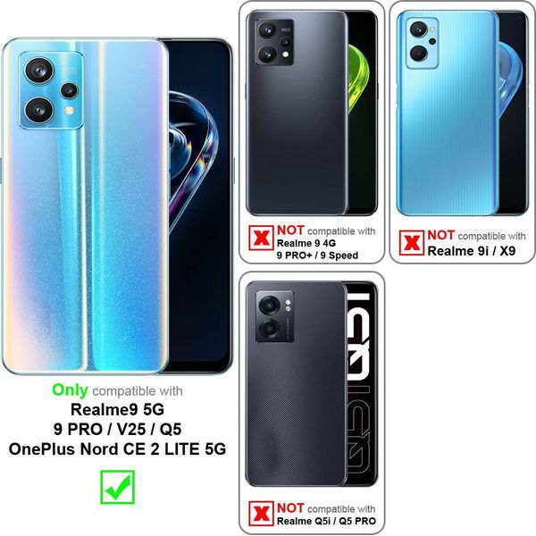 Cadorabo Pellicola Blindata Per Realme 9 5G / 9 Pro / V25 / Q5 / Oneplus Nord Ce 2 Lite 5G Pellicola Protettiva Trasparente-image