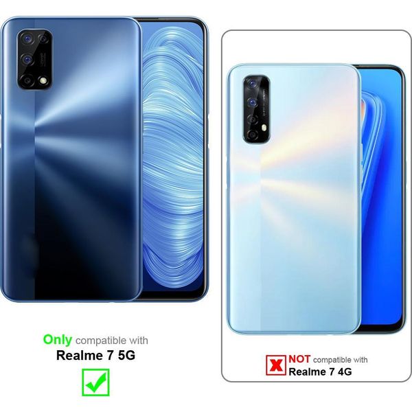 Cadorabo Cover Per Realme 7 5G Cover Protettiva In Rosa Cover Protettiva Cover Telefono Cellulare Cover Fiori Custodia Fiore-image