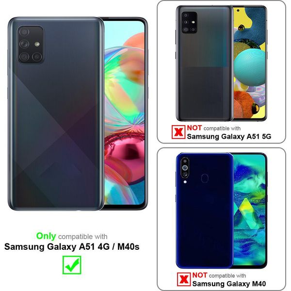 Cadorabo Cover Per Samsung Galaxy A51 4G / M40S Cover Protettiva In Blu Custodia Del Telefono Cellulare Custodia Tpu Cover Protezione Fotocamera-image