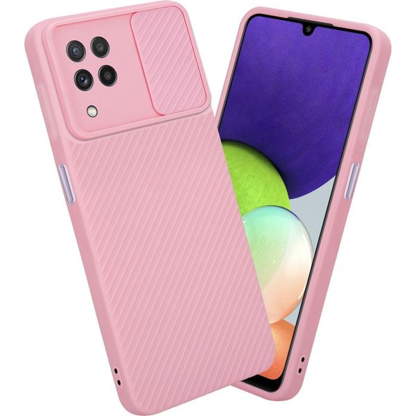 Cadorabo Custodia Per Samsung Galaxy A22 4G Custodia Protettiva In Rosa Custodia Del Telefono Cellulare Tpu Custodia Cover Fotocamera Protezione-image