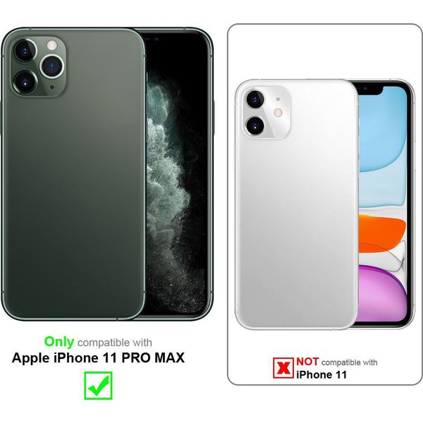 Cadorabo Custodia Per Apple Iphone 11 Pro Max Custodia Protettiva In Silicone Tpu Nero Custodia Per Telefono Cellulare-image