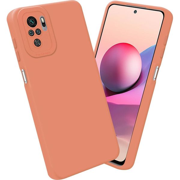 Cadorabo Custodia Per Xiaomi Redmi Note 10 4G / Redmi Note 10S Copertura Protettiva In Silicone Tpu Arancione Custodia Per Cellulare-image