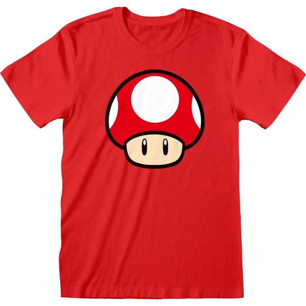 Nintendo Super Mario - Funghi Potenziati - Maglietta Rossa - Taglia Xl-image