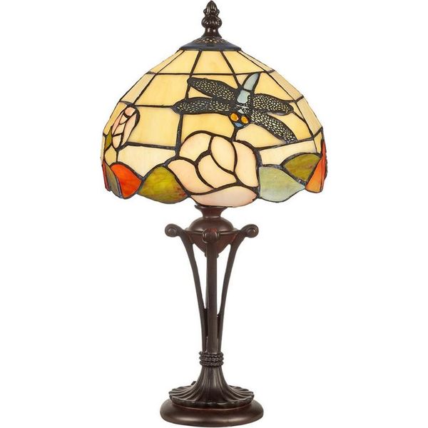 Casa Padrino Lampada Da Tavolo Tiffany Multicolore Ø 25 X H. 47 Cm - Lampada Tiffany A Sgabello - Lampada Tiffany Da Tavolo - Luci Tiffany - Interni - Luci-image