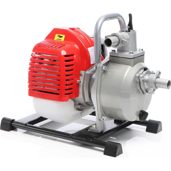 Xpotool Pompa Acqua A Benzina 1,47 Kw 15.000L/H Prevalenza 35 M, Attacco 38 Mm (1,5"), Pompa Da Giardino Motopompa Con Motore A 2 Tempi"-image