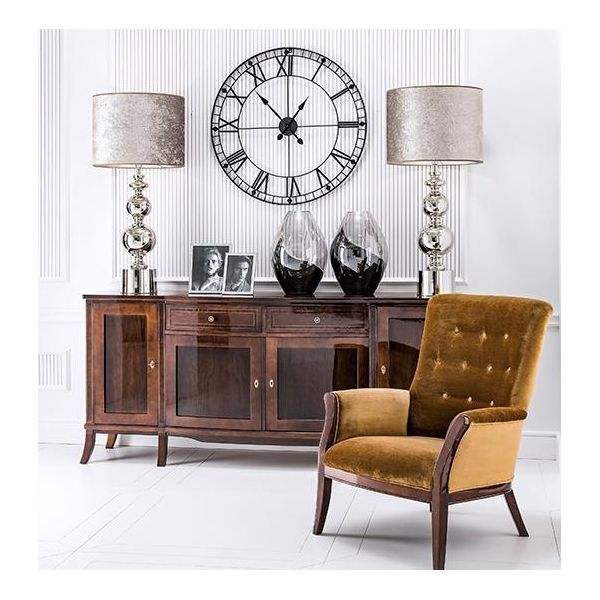 Xxl Credenza Credenza Cassettiera Mobile Soggiorno Legno Scaffale Stile Antico Design-image