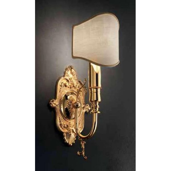 Casa Padrino Lampada Da Parete Barocca Oro/Avorio 13 X 14 X H. 33 Cm - Magnifica Lampada Da Parete In Stile Barocco - Luci Barocche - Nobile E Magnifica - Qualità - Italy-image