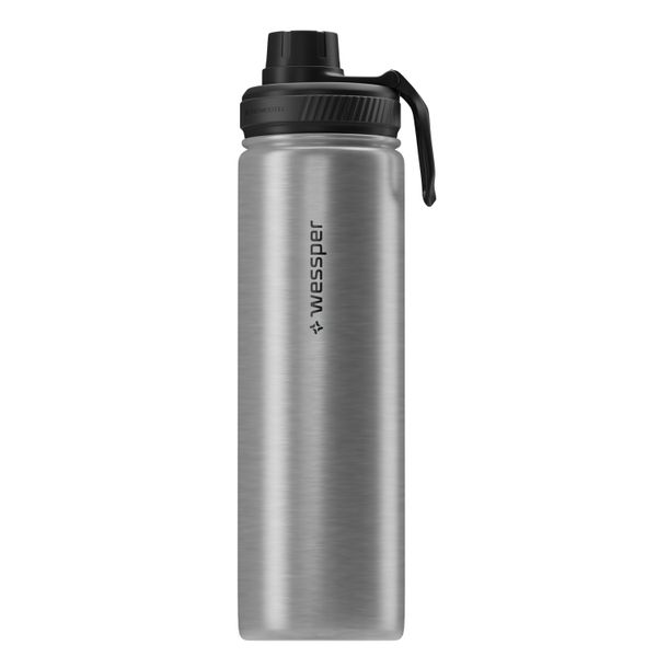Wessper Bottiglia Termica In Acciaio Inossidabile 700 Ml, Bottiglia Isolante 0,7 L, Colore Argento-image