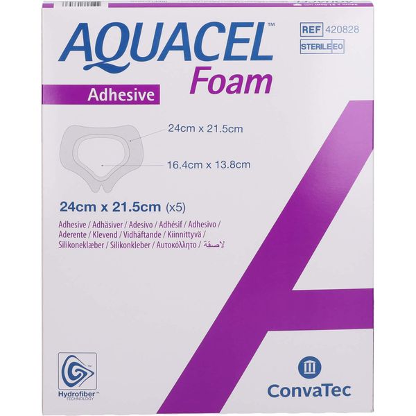 Aquacel Schiuma Adesiva Sacrale 21,5X24 Cm Medicazione 5 Pz-image