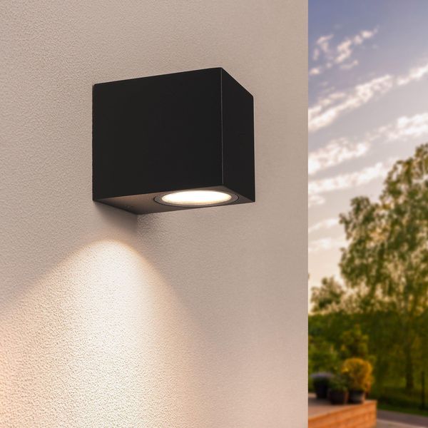 Lampada Da Parete A Led - Dimmerabile - IP54 - Attacco GU10 - Nero - Interno Ed Esterno-image