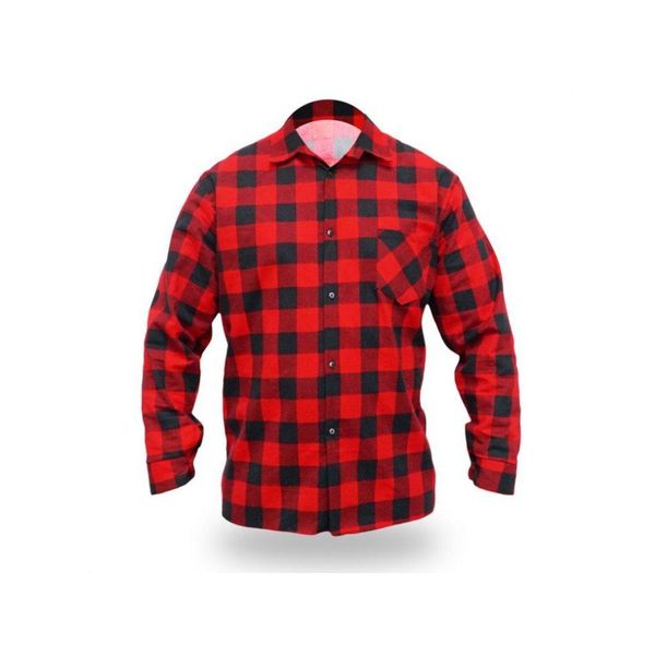 Dedra Camicia Di Flanella Rossa, Taglia M, 100% Cotone - BH51F1-M-image