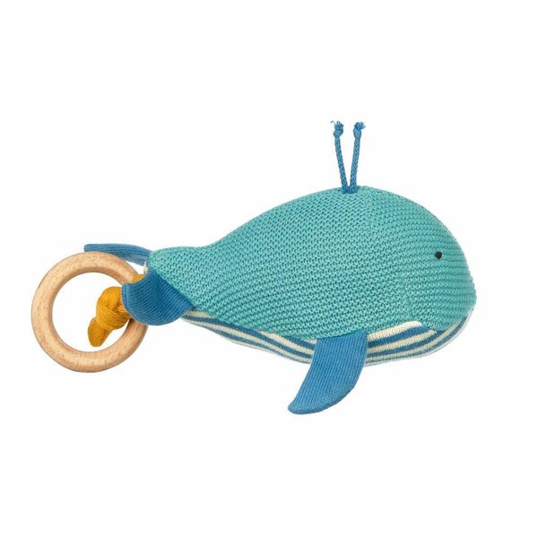 Sigikid Balena Giocattolo Da Afferrare Lavorato A Maglia Love, Giocattolo Da Afferrare, Giocattolo Per Bambini, Giocattolo Per Bambini, Cotone, 39672-image