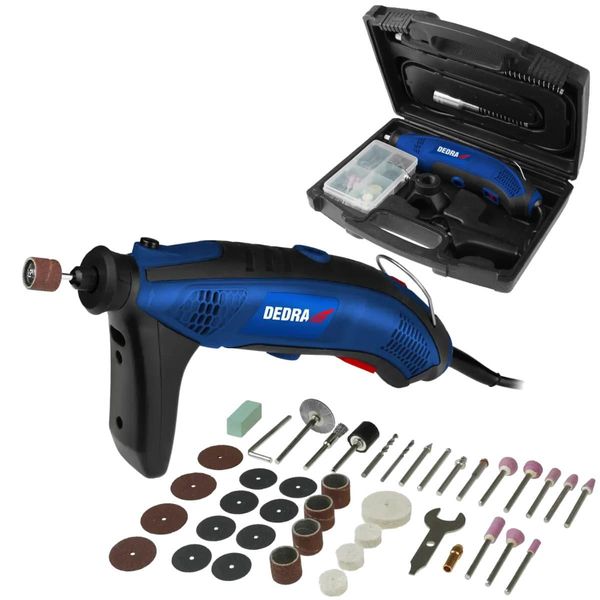 Mini Smerigliatrice, Smerigliatrice Diritta Dedra Ded7946Z1 170W - Set Di Accessori 44 Pezzi, Valigetta-image