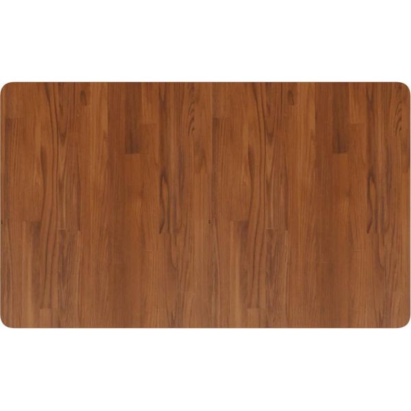 Vidaxl Piano Lavabo Marrone Scuro 100X60X1,5 Cm In Legno Massiccio Trattato-image