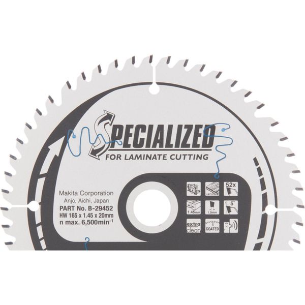 Lama Circolare Makita, 165 X 20 Mm, 52 Denti 165 X 20 Mm - 52 Denti-image
