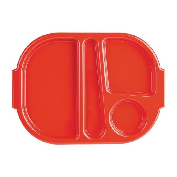 Vassoio Portamenù Piccolo In Policarbonato Olympia Kristallon, Rosso, 32,2 Cm (10 Pezzi)-image