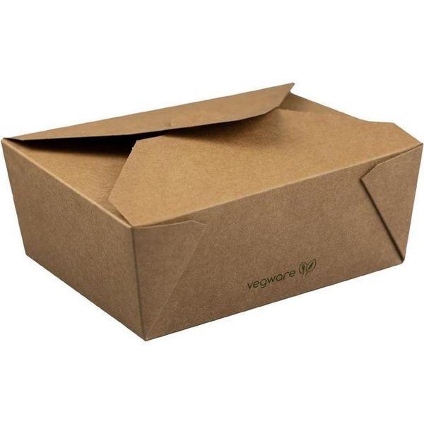 Scatole Per Menu In Cartone Compostabile Vegware 1800 Ml (180 Pezzi)-image