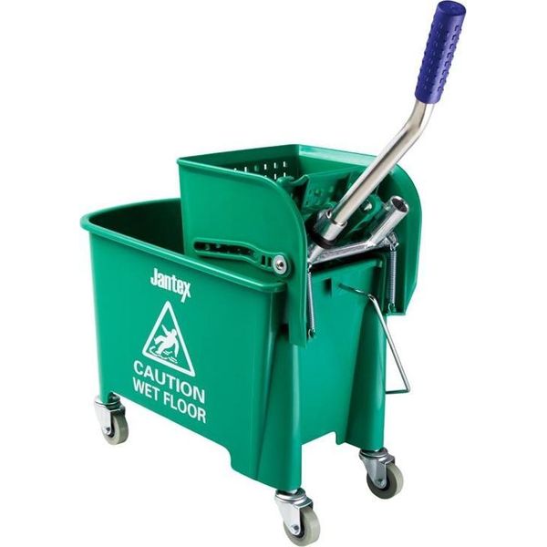 Secchio Per Mop Jantex Con Pressa Per Mop Verde 20L-image