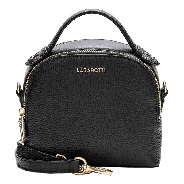 Lazarotti Pelle Borsa A Tracolla Borsetta Bologna Leather Crossbody Bag Black Nero-image