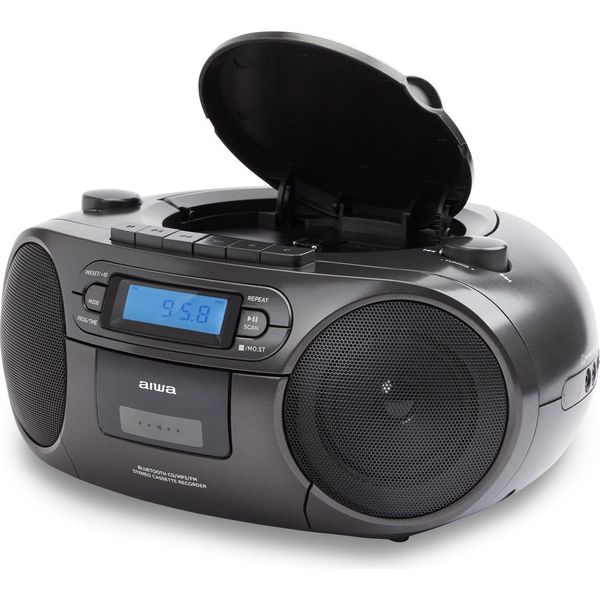 Aiwa BBTC-550BK Sistema Stereo Portatile Digitale 6 W Fm, Pll Nero Riproduzione MP3-image