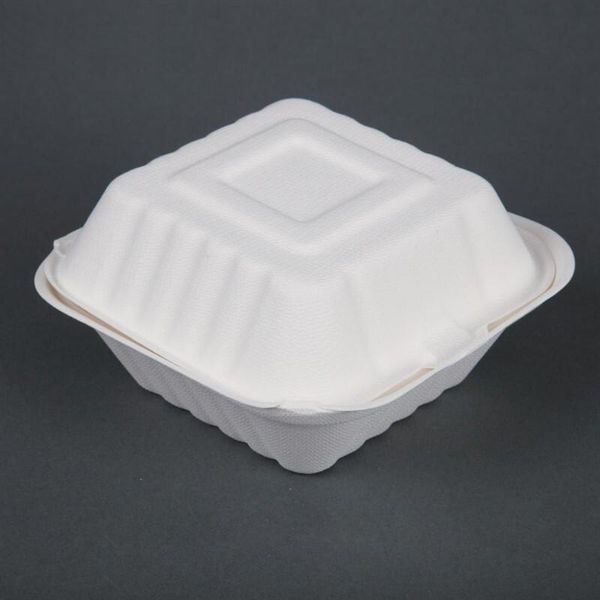 Fiesta Scatole Per Hamburger Di Canna Da Zucchero Compostabili 14,9 Cm (500 Pezzi)-image