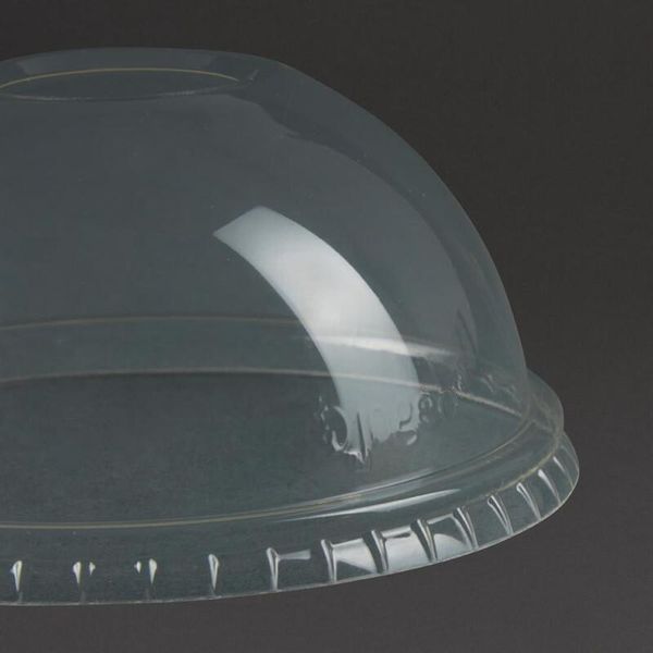Vegware Coperchi A Cupola Compostabili Per Tazze Per Bevande Fredde 34Cl E 45,5Cl-image