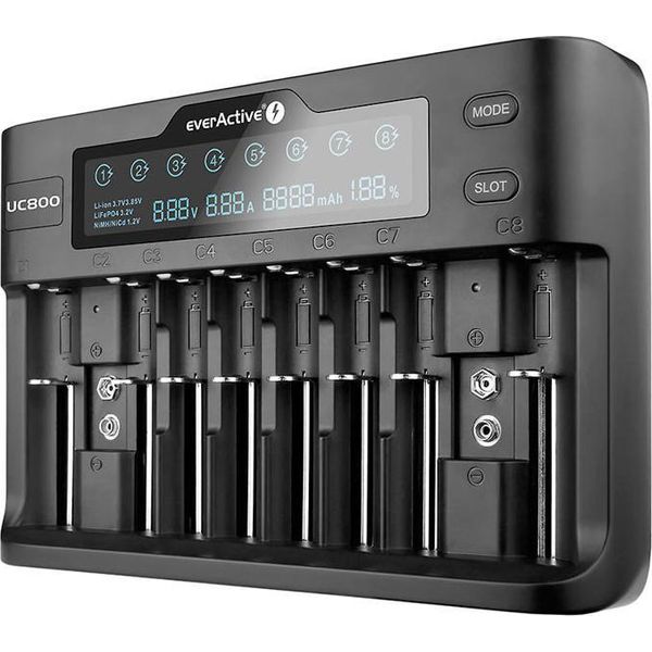 Charger For Cylindrical Li-Ion And Ni-Mh Batteries Everactive UC-800-image