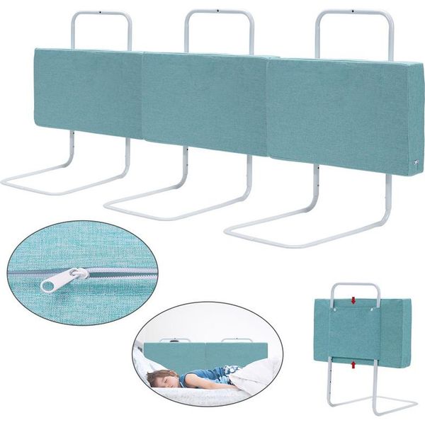 Fiqops Sponda Letto Protezione Anticaduta 50Cm Per Bambini Sponda Per Letto Per Bambini Regolabile In Altezza Protezione Laterale Regolabile A 5 Fori 3 Pezzi Verde-image