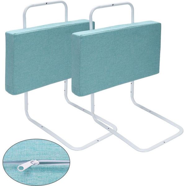 Fiqops Sponda Letto Protezione Anticaduta 50Cm Per Bambini Sponda Per Letto Per Bambini Regolabile In Altezza Protezione Laterale Regolabile A 5 Fori 2 Pezzi Verde-image