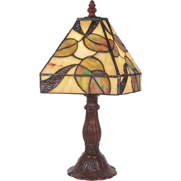Casa Padrino Lampada Sgabello Tiffany Multicolore 15 X 15 X H. 34 Cm - Lampada Da Tavolo Tiffany - Lampada Da Tavolo Tiffany - Interni - Luci - Luci Tiffany-image