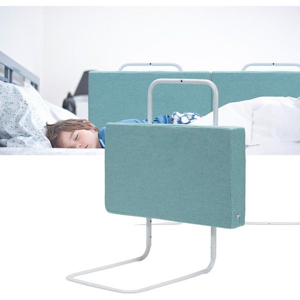 Fiqops Sponda Letto Protezione Anticaduta 50Cm Per Bambini Sponda Per Bambini Regolabile In Altezza Per Letto Protezione Laterale Regolabile A 5 Fori 1 Pezzo Verde-image