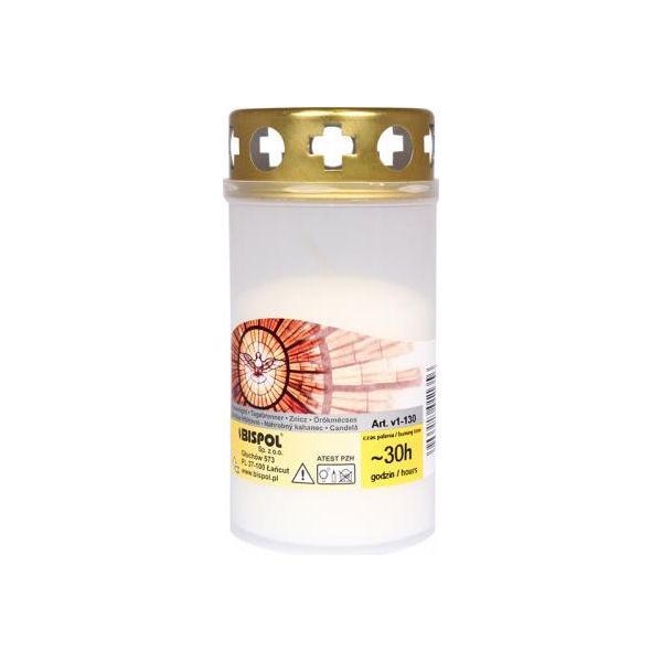 Nohel Garden Cemetery Candela In Plastica A Cera Stampata 100G D6X13Cm-image