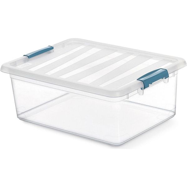 Scatola Multiuso Domopak Living Katla 39 X 29 X 15,5 Cm Polipropilene Trasparente 12 L-image