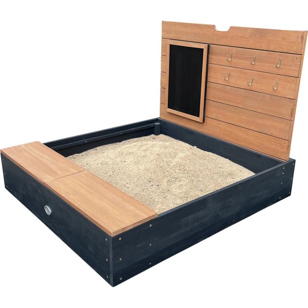 Axi | Mandy - Sabbiera Con Contenitore E Coperchio Grigio, Marrone | Sabbiera In Legno, Legno Di Hemlock | Facile Da Costruire, Conservare | Da 3 Anni-image
