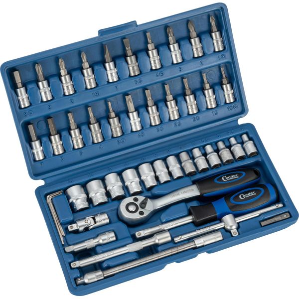 Set Di Chiavi A Bussola Condor "1046"" 1/4"", Esagono, Sw In Valigetta Di Plastica"-image